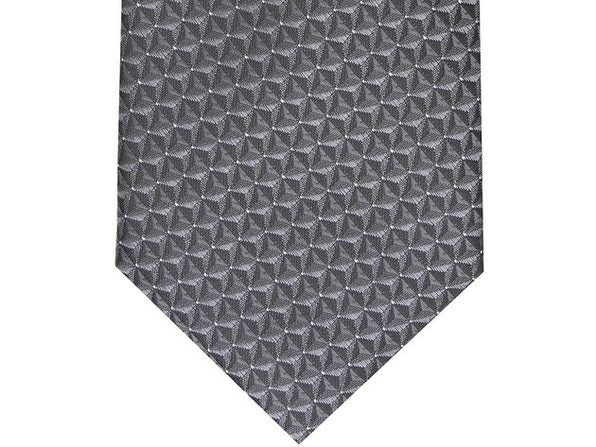 Gravata Alfani Slim Geo Masculina Preta Tamanho Regular