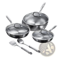 Titanium Hammered Non-stick Frying Pan with Lid