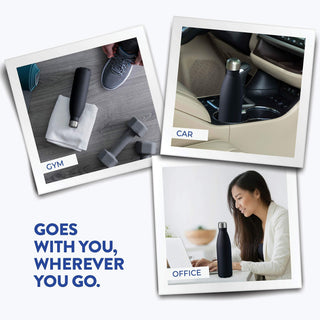 Garrafa de água de aço inoxidável com isolamento triplo - pacote com 2 