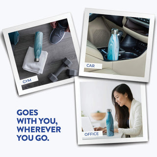 Garrafa de água de aço inoxidável com isolamento triplo - pacote com 2 