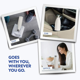 Garrafa de água de aço inoxidável com isolamento triplo - pacote com 2 