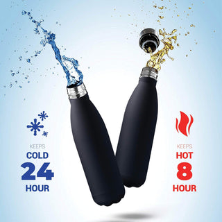 Garrafa de água de aço inoxidável com isolamento triplo - pacote com 2 
