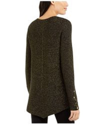 Suéter feminino metálico Alfani preto tamanho pequeno pequeno