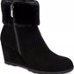 Botas femininas Alfani Step 'N Flex Oreena com punho de pele sintética e salto plataforma, pretas, tamanho 10 M