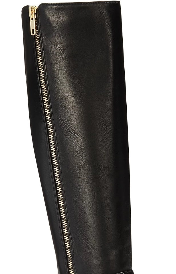Botas de montaria femininas Thalia Sodi Vigi, pretas, tamanho 6 M