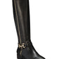 Botas de montaria femininas Thalia Sodi Vigi, pretas, tamanho 7 M