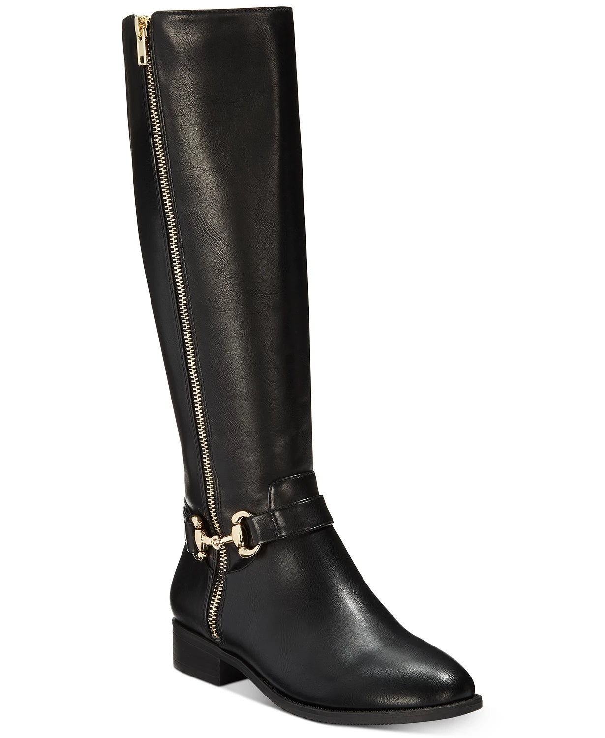 Botas de montaria femininas Thalia Sodi Vigi, pretas, tamanho 7 M