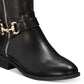 Botas de montaria femininas Thalia Sodi Vigi, pretas, tamanho 7 M