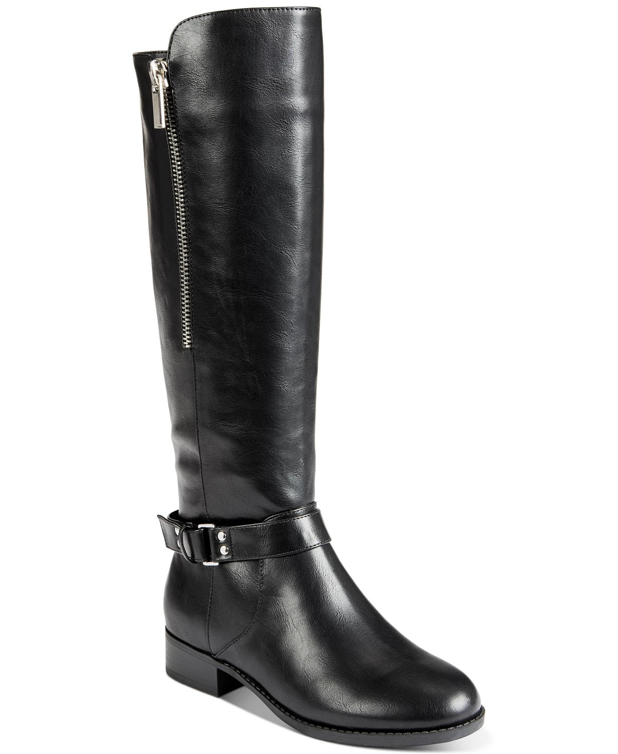 Botas de montaria femininas Material Girl Winnnie Strap pretas 6,5 M