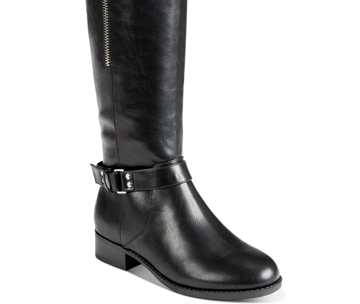 Botas de montaria femininas Material Girl Winnnie Strap pretas 6,5 M