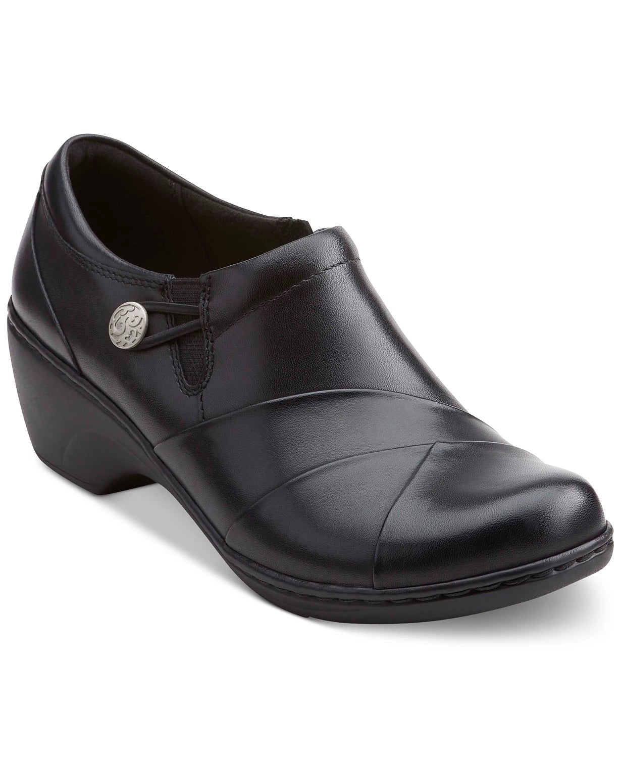 Coleção Feminina Clarks Channing Ann Flats Preto Tamanho 8,5 W