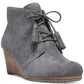 Botas femininas Dakota Wedge Dr. Scholl's cinza escuro tamanho 7,5 M