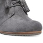 Botas femininas Dakota Wedge Dr. Scholl's cinza escuro tamanho 7,5 M