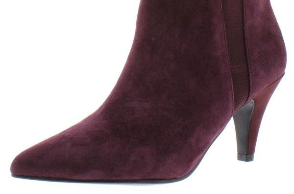 Botas femininas Bandolino Bari bico fino vermelho escuro tamanho 8,5 M