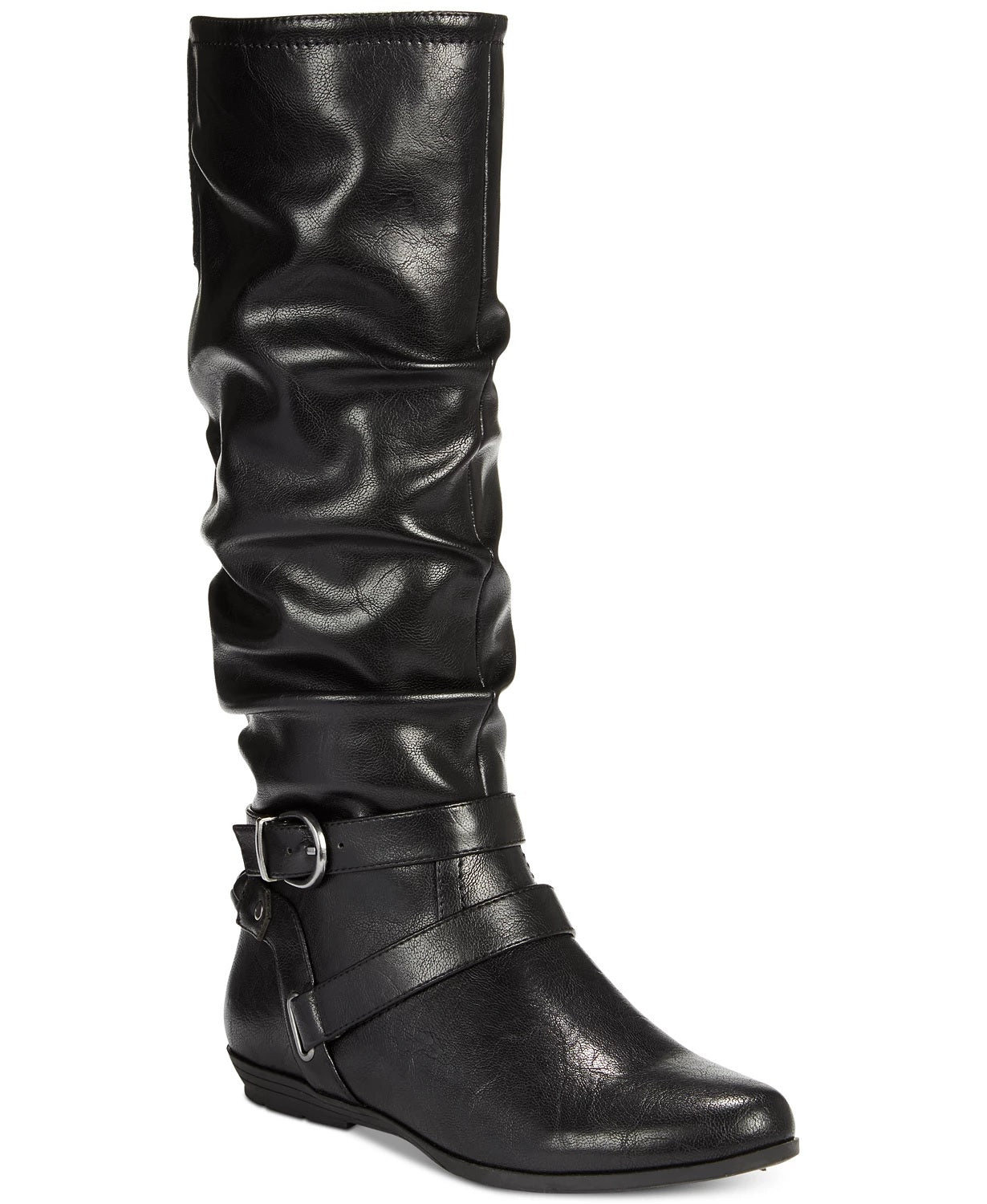 Botas de montaria Fairfield de cano alto e cano alto, femininas, da White Mountain, pretas, tamanho 8 M