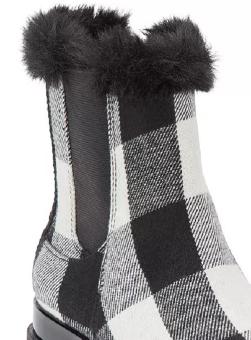 Botas femininas DKNY Bax Wedge Lug Sole, pretas, tamanho 8,5