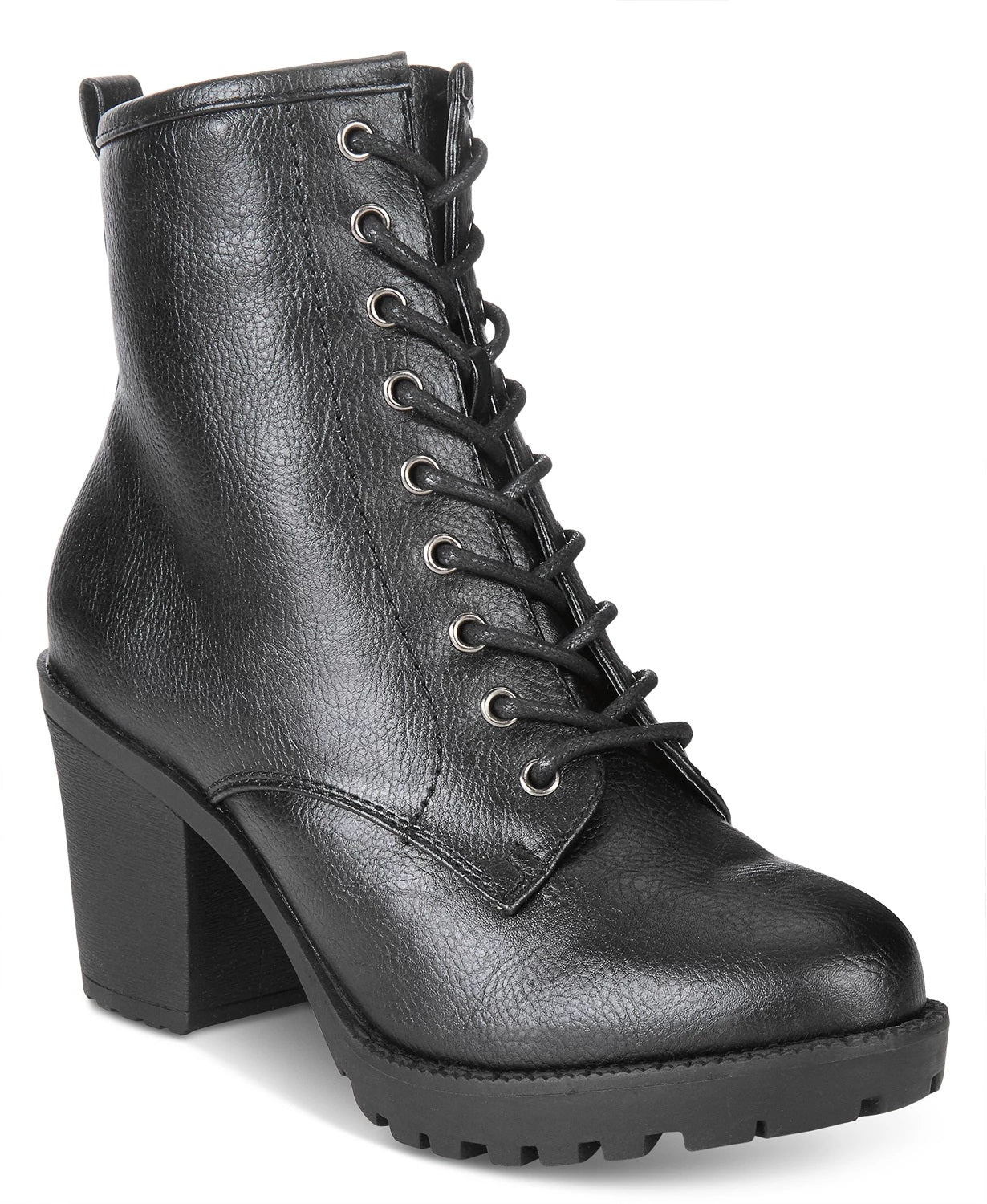 Botas femininas ZIGI SOHO Kourtlan com cadarço, pretas, tamanho 7,5 M