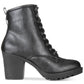 Botas femininas ZIGI SOHO Kourtlan com cadarço, pretas, tamanho 7,5 M