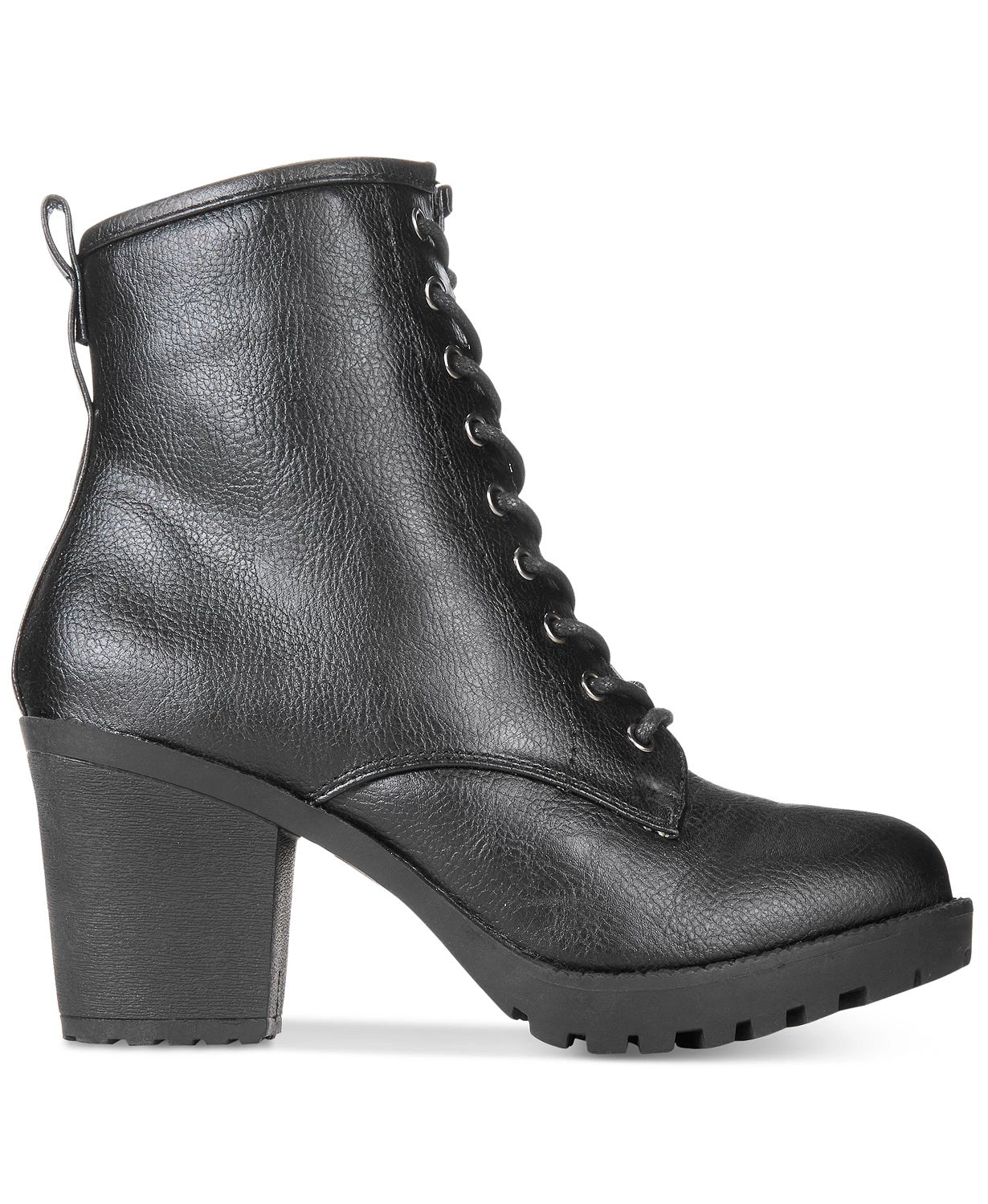 Botas femininas ZIGI SOHO Kourtlan com cadarço, pretas, tamanho 7,5 M