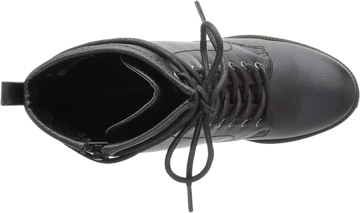 Botas Zigi Soho Kourtlan com cadarço femininas, pretas, tamanho 9 M