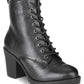 Botas Zigi Soho Kourtlan com cadarço femininas, pretas, tamanho 9 M