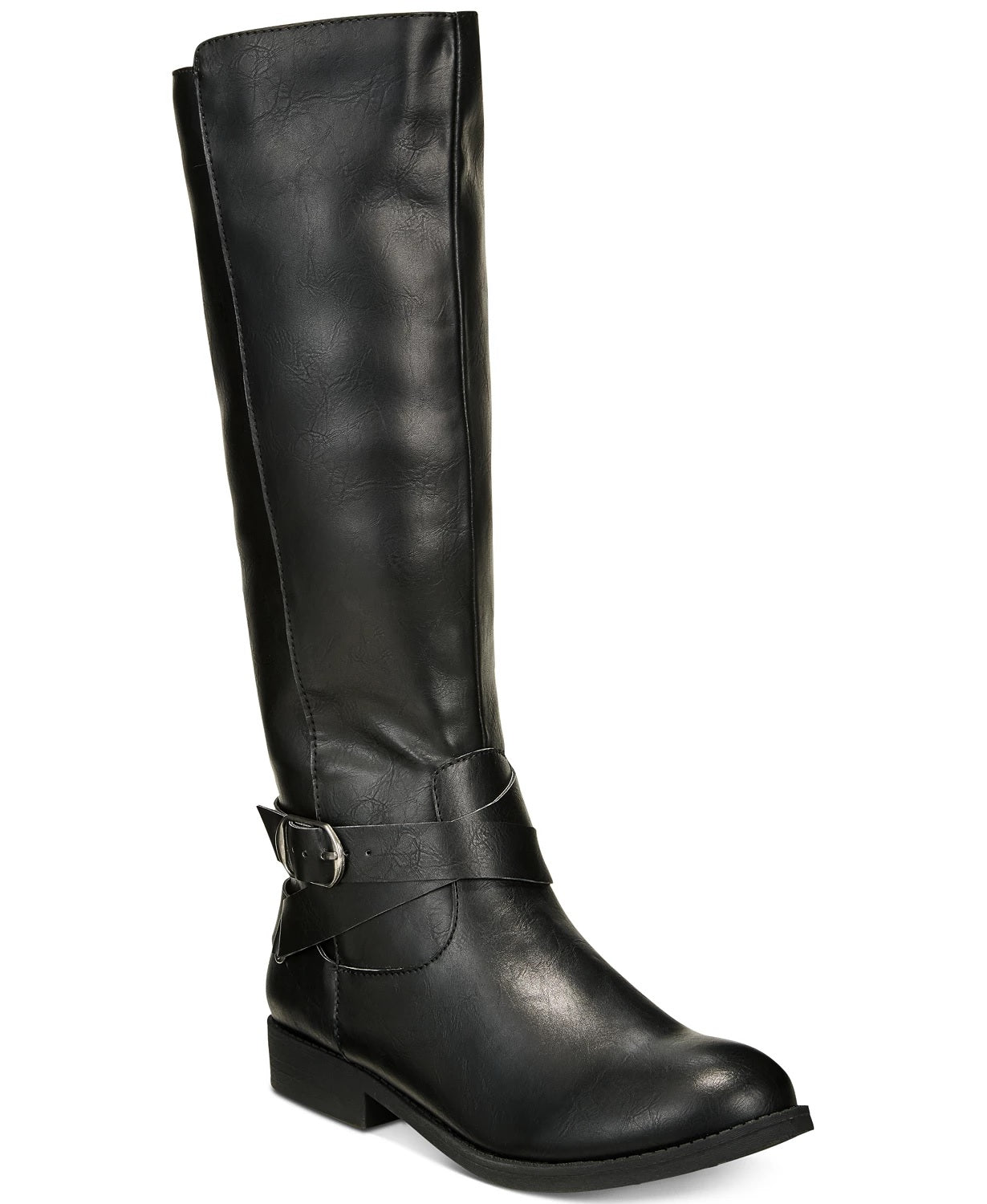 Botas de montaria Madixe femininas Style &amp; Co, pretas, tamanho 5 M