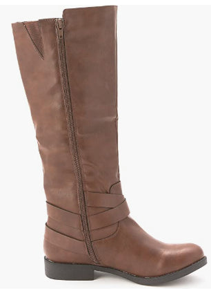 Botas de montaria Madixe femininas Style &amp; Co, marrom, tamanho 5,5 M