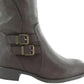 Botas femininas estilo Milah com bico fechado e cano alto, tamanho M