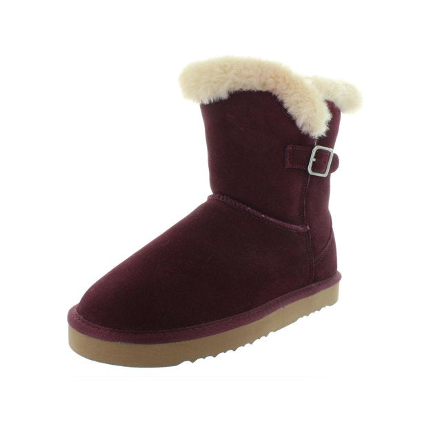 Botas femininas de pele sintética Tiny 2 da Style &amp; Co, vermelhas, tamanho 8 M