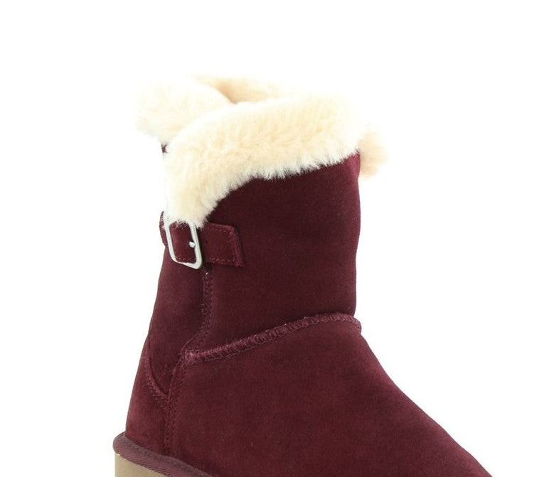 Botas femininas de pele sintética Tiny 2 da Style &amp; Co, vermelhas, tamanho 8 M