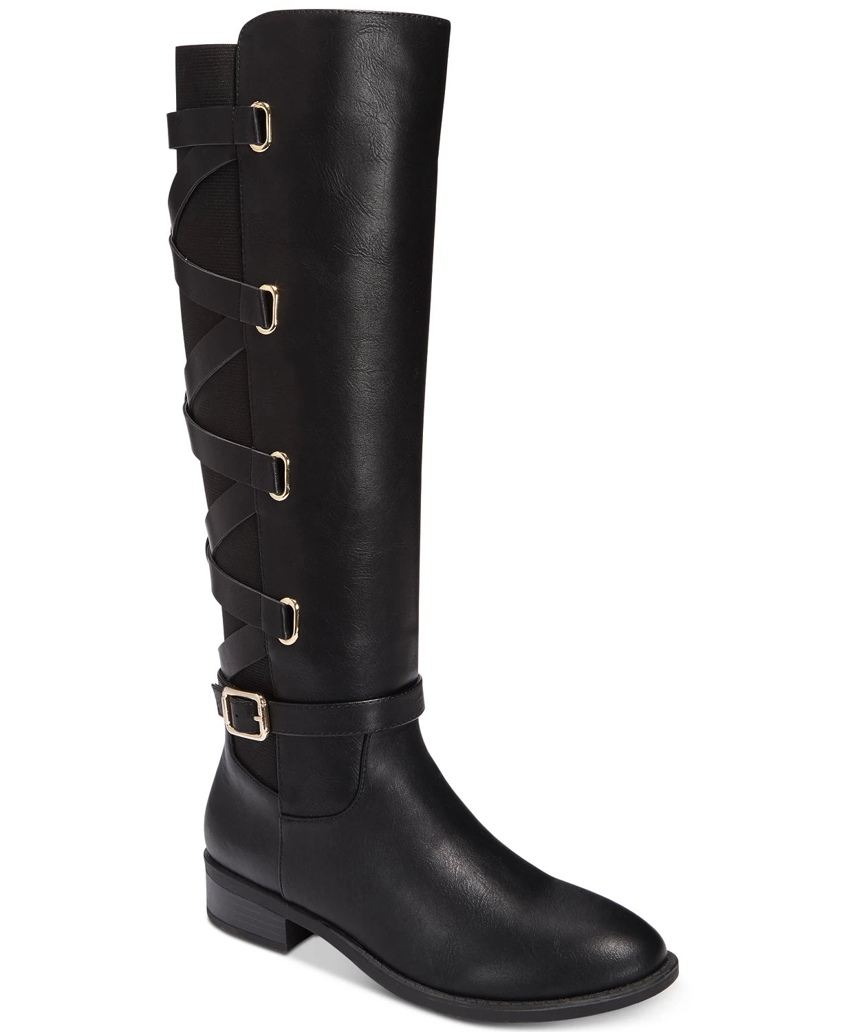 Botas de montaria femininas Thalia Sodi Veronika Tall, pretas, tamanho 6 M