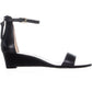 Sandálias femininas Cole Haan Adderly Wedge de duas peças, pretas, tamanho 8,5 B