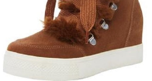 Bota feminina Steve Madden Wharton de pele sintética laranja, tamanho 6 M