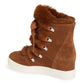 Bota feminina Steve Madden Wharton de pele sintética laranja, tamanho 6,5 M