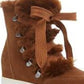Bota feminina Steve Madden Wharton de pele sintética laranja, tamanho 8 M