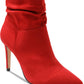 Botas femininas Taniah bico fino Xoxo, tamanho 8, vermelhas