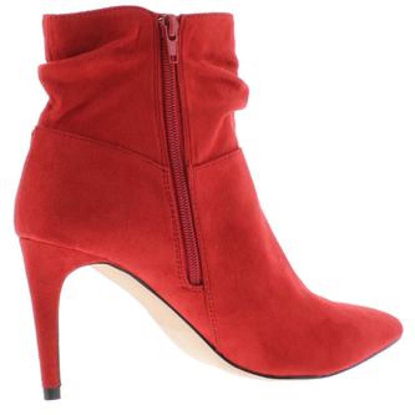 Botas femininas Taniah bico fino Xoxo, tamanho 8, vermelhas