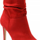 Botas femininas Taniah bico fino Xoxo, tamanho 8, vermelhas