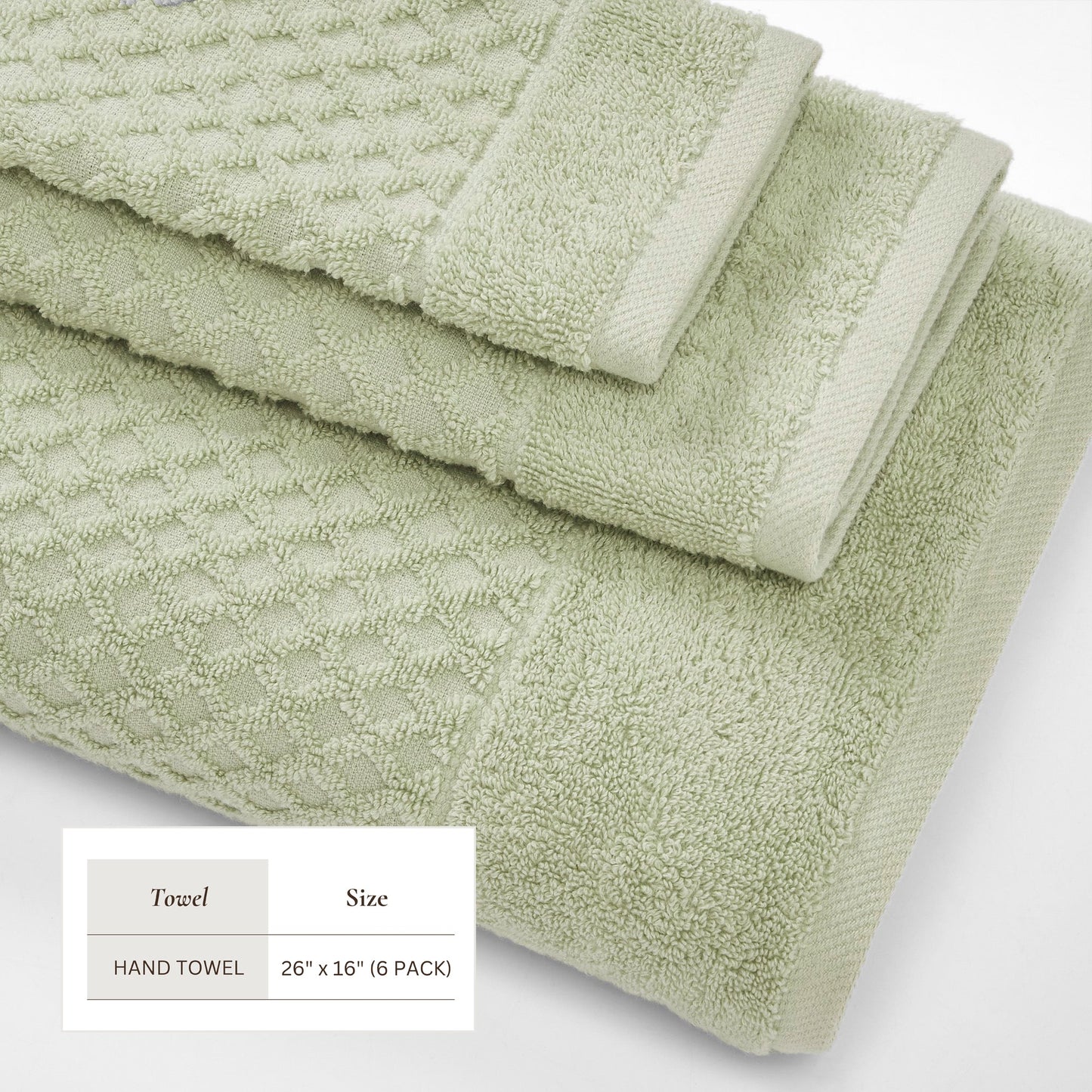 Cotton Diamond Waffle Weave Bath Towel Set - Grayson Collection