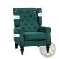 Tufted Velvet Accent Chair with Wood Legs
