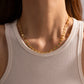 Turquoise Daisy Gold Chain Necklace and Bracelet Set