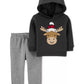 Conjunto de 2 peças de moletom com capuz e calça de moletom Carter's Baby Boys, cor carvão, tamanho 4T