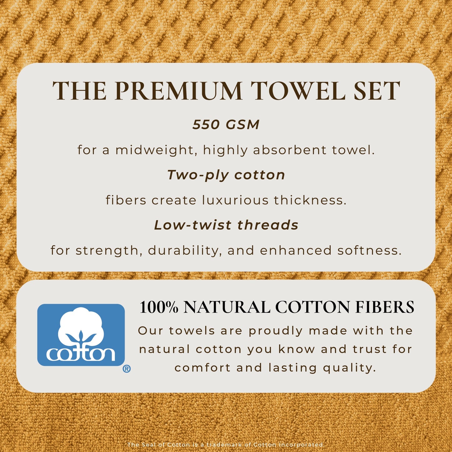 Cotton Diamond Waffle Weave Bath Towel Set - Grayson Collection