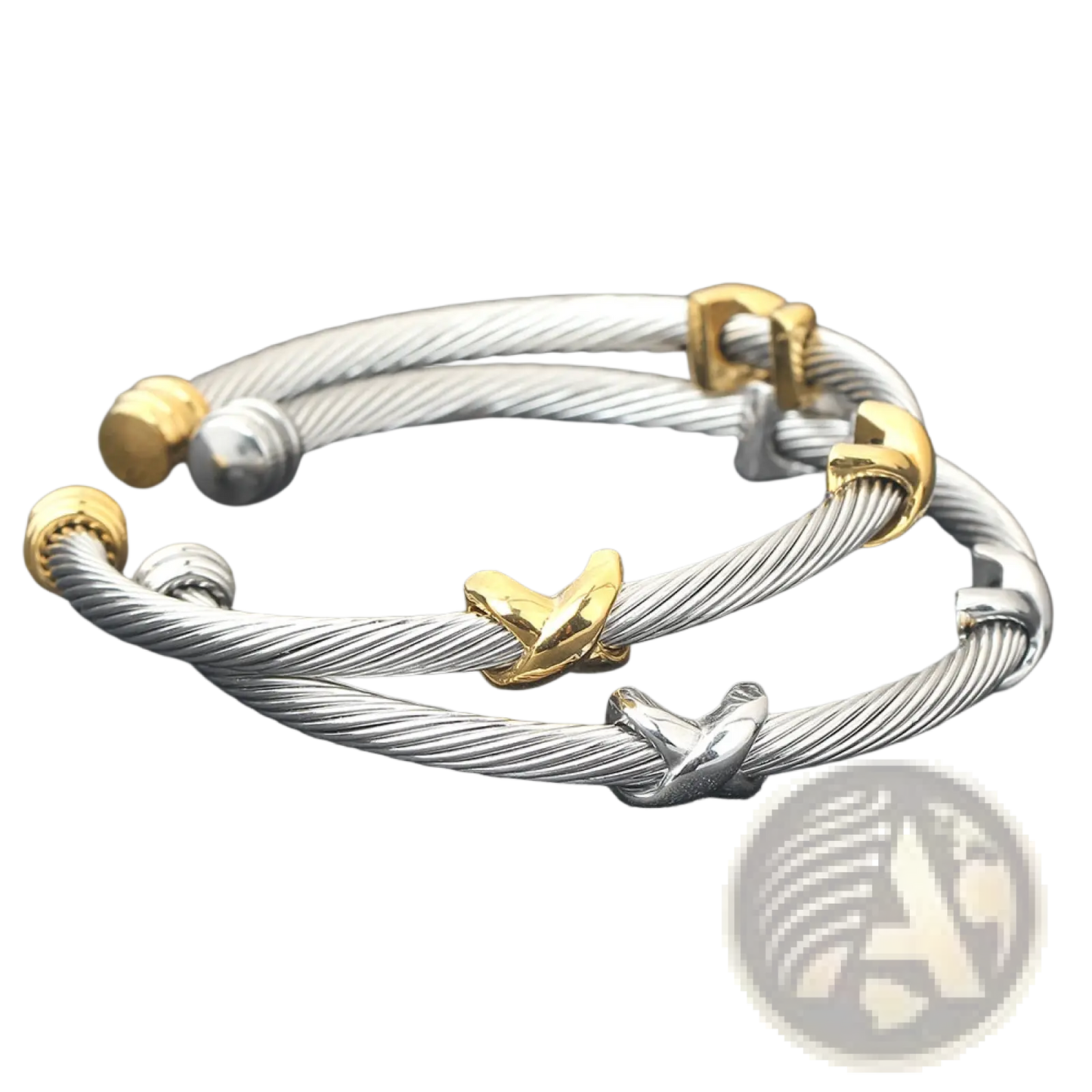 Twisted Cable Knot Adjustable Titanium Steel Bracelet