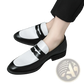 Two-tone Leather Loafers Casual Slip-on Shoes