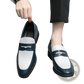 Two-tone Leather Loafers Casual Slip-on Shoes
