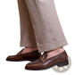 Two Tone Square Toe Leather Loafers