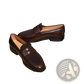 Two Tone Square Toe Leather Loafers