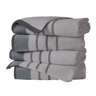 Decorative Cotton Stripe Bath Towel Set - Noelle Collection