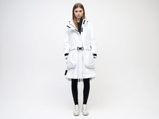 3L Cocoon Coat - White